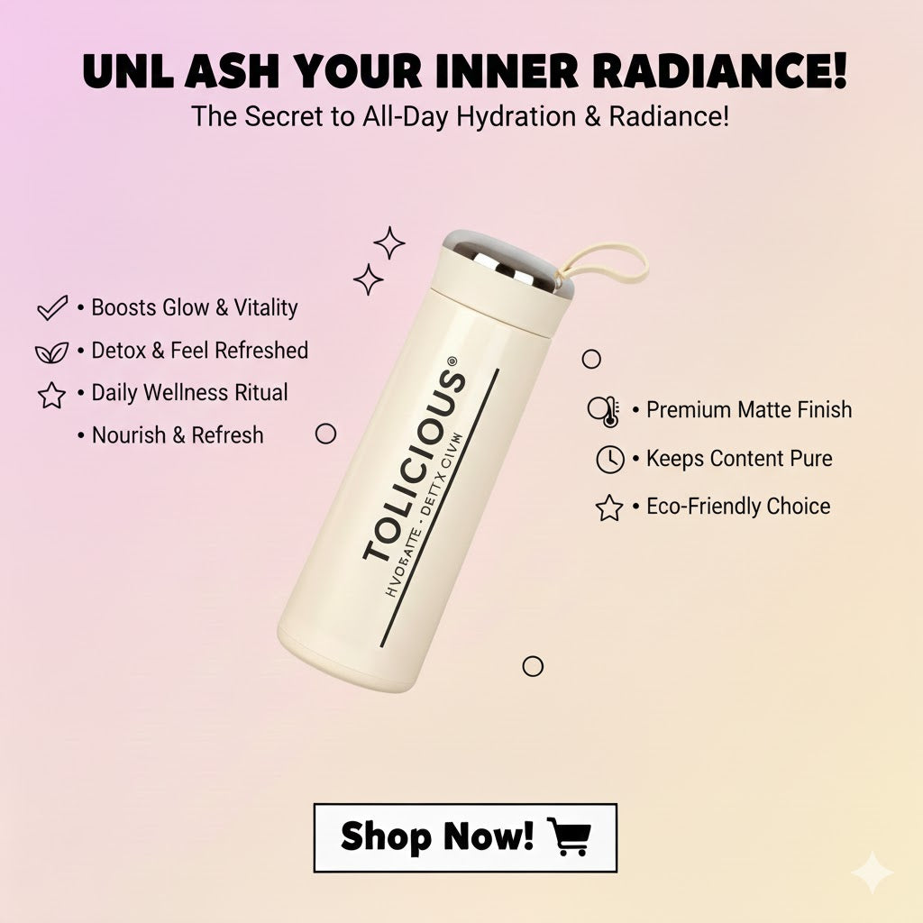 Tolicious Hydration Water Bottle for Wellness & Fitness