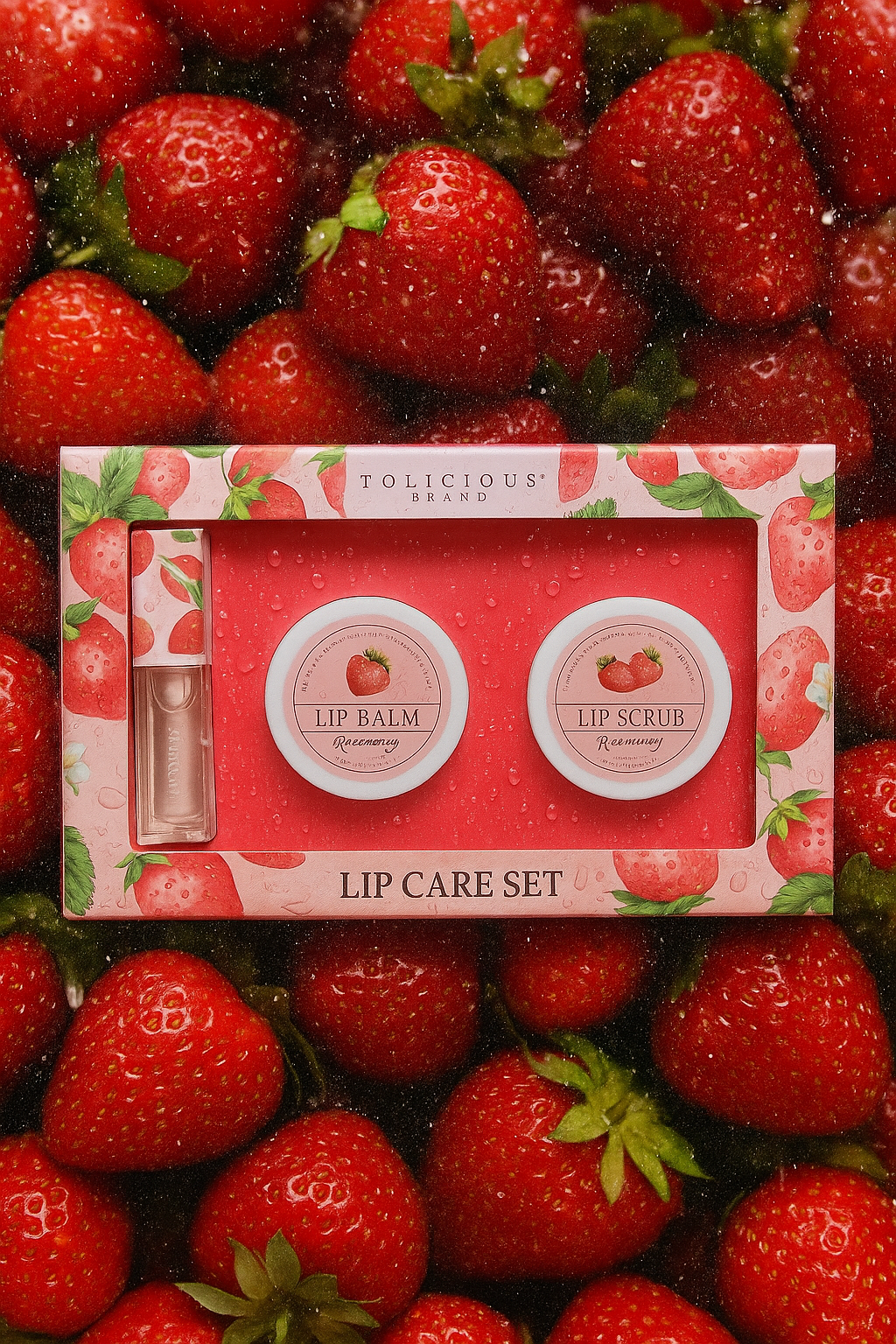 3 Pieces Lip Care Set Coconut & Strawberry