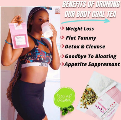 28 Days Pack Non-Laxative Body Goal Tea For Detox &amp; Cleanse With Weight Loss Effect