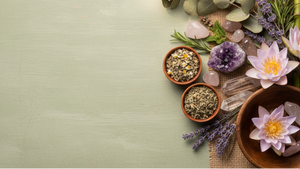 sow a holistic banner that invoke wellness when a customer vists website, leave a space on the left
