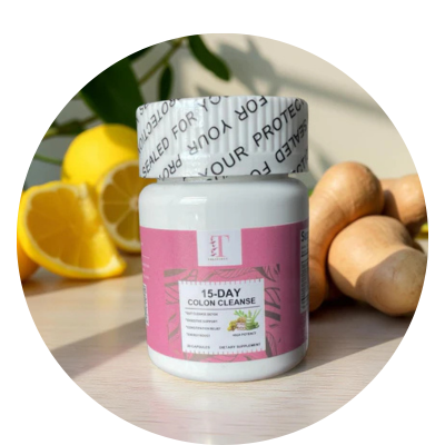 Tolicious wellness tea and detox gummies pack 15-day colon cleanse supplement with lemon and ginger